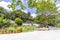 Panoramic view over Xiangde temple area on Taiwan in summer