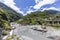 Panoramic view over Xiangde temple area on Taiwan in summer