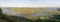 Panoramic view overlook in autumn of Bear Mountain Bridge and Hudson Valley and River at Bear Mountain State Park, New York