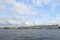 Panoramic view of the Palace embankment, the Winter Palace and t