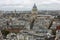 Panoramic view of Paris and the big dome of Pantheon