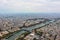 Panoramic view on paris city