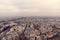 Panoramic view on Paris from Eiffel tower.