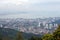 Panoramic view of Penang town from top of Penang hill