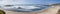 Panoramic view of Pescadero State Beach, Pacific Ocean Coastline, California