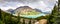 Panoramic view of Peyto lake and Rocky mountains, Alberta