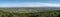 Panoramic view from Pfaffenheim to valley of Ruffach and view to Kaiserstuhl and black forest in Germany