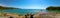 Panoramic view of Phaselis beach in Antalya Turkey