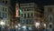 Panoramic view of Piazza Santa Croce night timelapse in Florence, Tuscany, Italy