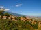 Panoramic view of the picturesque tourist village of old Panteleimonas village in Pieria, Greece