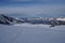 Panoramic view on Pizol winter sport region and resort in Bad Ragaz, Switzerland.