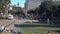 Panoramic view of Plaza Catalunya in the center of Barcelona