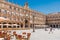 Panoramic view of The Plaza Mayor or Main Square is a large plaza located in the center of Sala