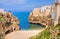 Panoramic view of Polignano. Puglia. Italy.