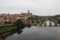 Panoramic view of Pont Vieux (Old Bridge), Cathedral Sainte-Cécile and old town in Albi, France