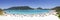 Panoramic view from Pontal do Atalaia beach in Arraial do Cabo city