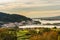 Panoramic view of Pontedeume, Galicia, Spain