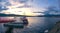 Panoramic view of Port Alberni dock in Vancouver Island, BC, Can