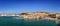 Panoramic view of the port of Ancona in the Marche region, Italy