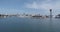 Panoramic view of port of Barcelona, port Vell