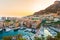 Panoramic view of Port de Fontvieille in Monaco. Azur coast.