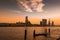 Panoramic view of port of Rotterdam