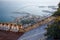 Panoramic view of the port of Salerno from the top of Arechi Cas