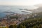 Panoramic view of the port of Salerno from the top of Arechi Cas