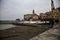 Panoramic view of the Porticciolo di Nervi on a cloudy day in early spring