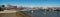 Panoramic View Portland Bridge Willamette River Mount St Helens