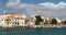 Panoramic view of PORTO COLOM in the island of MAJORCA MALLORCA in Spanish. Time Lapse.