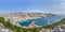 Panoramic view of Pothia capital of Kalymnos island in Dodecanese Greece