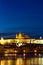 Panoramic view of Prague castle (Czech: Prazsky hrad) and Charles Bridge (Czech: Karluv Most)