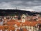 Panoramic view of Prague Old Town rooftops