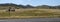 Panoramic view of prairie near Yosemite Nationalpark in California