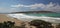 Panoramic view of Prasonisi cape, Rhodes island - Greece
