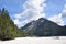 Panoramic view of Predil Lake in Italy