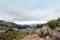 Panoramic view from Preikestolen mountain in Norway. Pulpit Rock or Preachers Chair a tourist attraction in Forsand in Rogaland