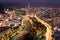 Panoramic view of Providencia and Las Condes districts in Santiago