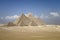 Panoramic view of pyramids from the Giza Plateau