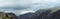 PANORAMIC VIEW OF RAIN AND CLOUD STORM MOUNTAIN PYRENEES SPAIN