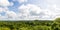 Panoramic View of rainforest and Mayan Ruins . Tikal National Pa