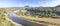 Panoramic view of Rathen and Elbe river, Germany