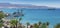 Panoramic view on Red Sea from central beach of Eilat