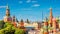 Panoramic view of the Red Square in Moscow, Russia