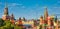 Panoramic view of the Red Square in Moscow, Russia