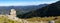 Panoramic view of the Regional Natural Park of Corsica, taken in central Corsica on the slopes of Monte Cardo