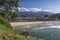 Panoramic view of Ribadesella beach in Spain