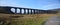 Panoramic view of the Ribblehead Viaduct