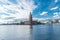Panoramic view of Riddarfjarden with Stockholm City Hall